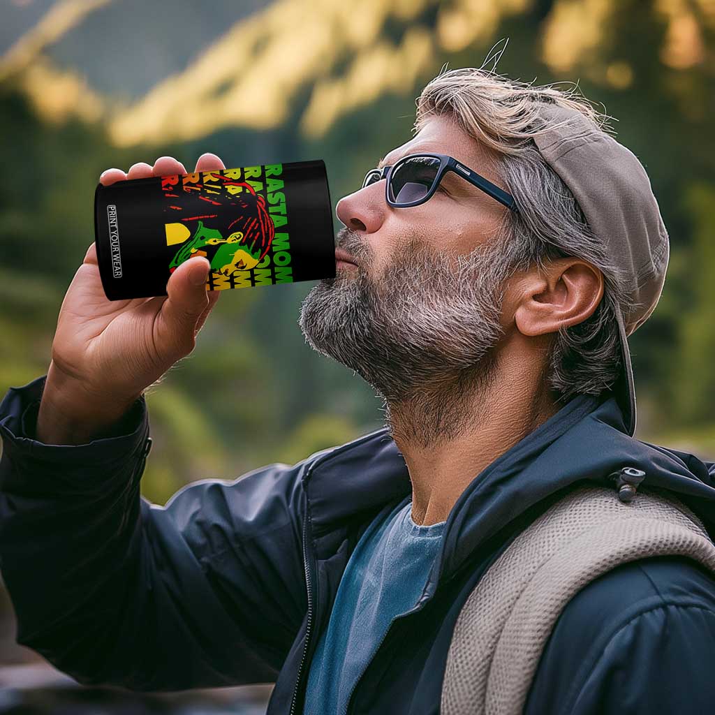 Rasta Mom 4 in 1 Can Cooler Tumbler Jamaican Black Girls Flag Dreadlocks TS11 Print Your Wear