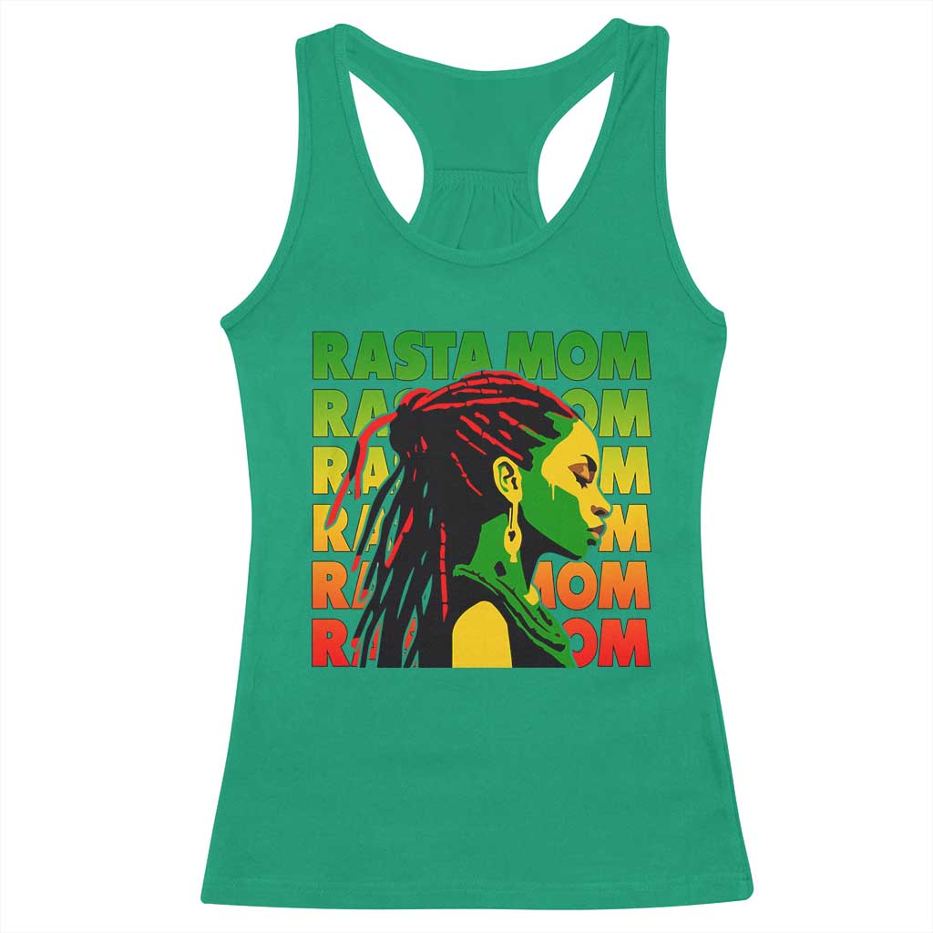 Rasta Mom Racerback Tank Top Jamaican Black Girls Flag Dreadlocks TS11 Irish Green Print Your Wear