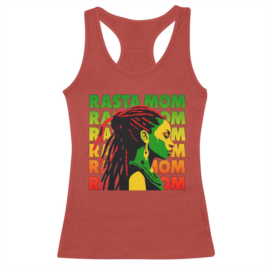 Rasta Mom Racerback Tank Top Jamaican Black Girls Flag Dreadlocks TS11 Red Print Your Wear