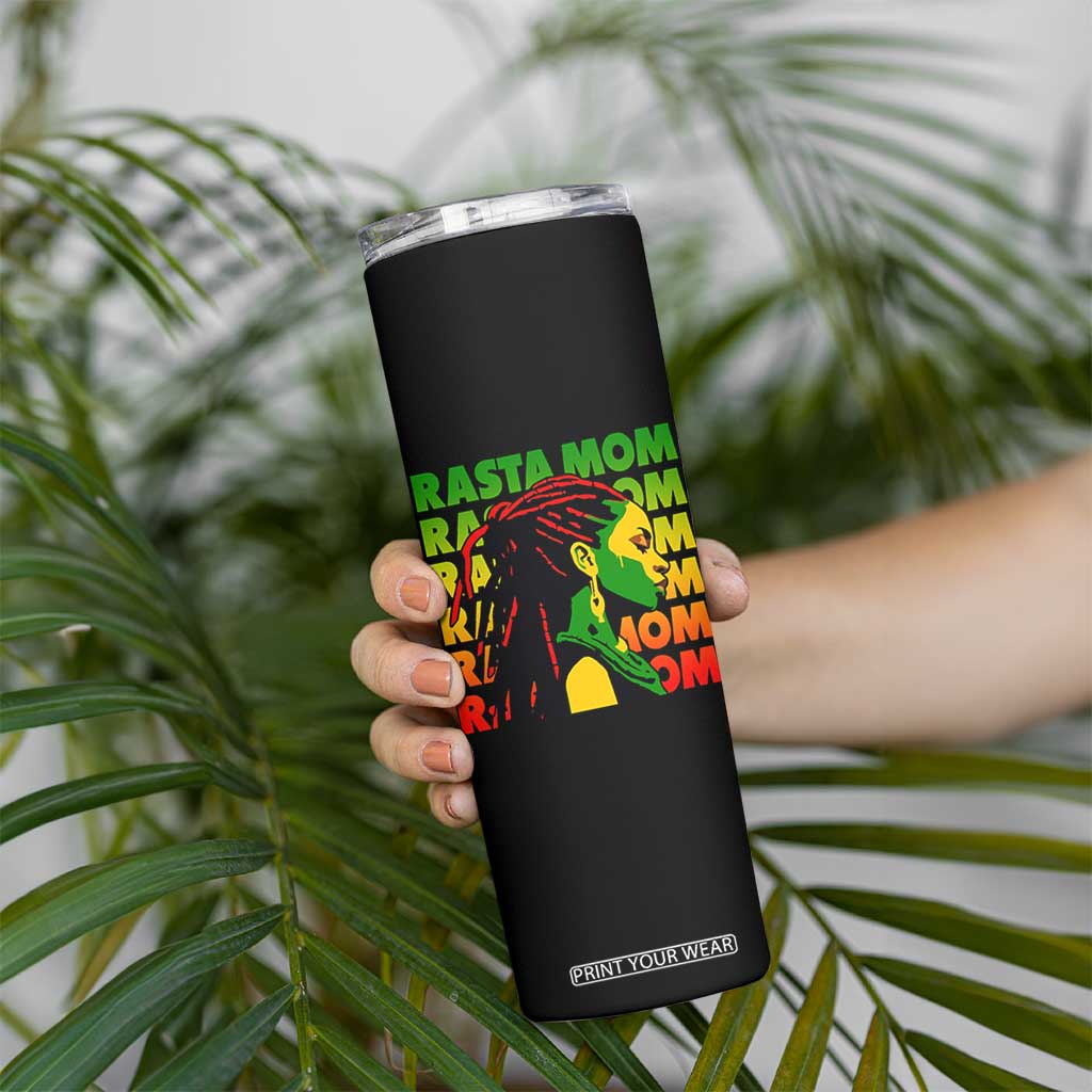 Rasta Mom Skinny Tumbler Jamaican Black Girls Flag Dreadlocks TS11 Print Your Wear