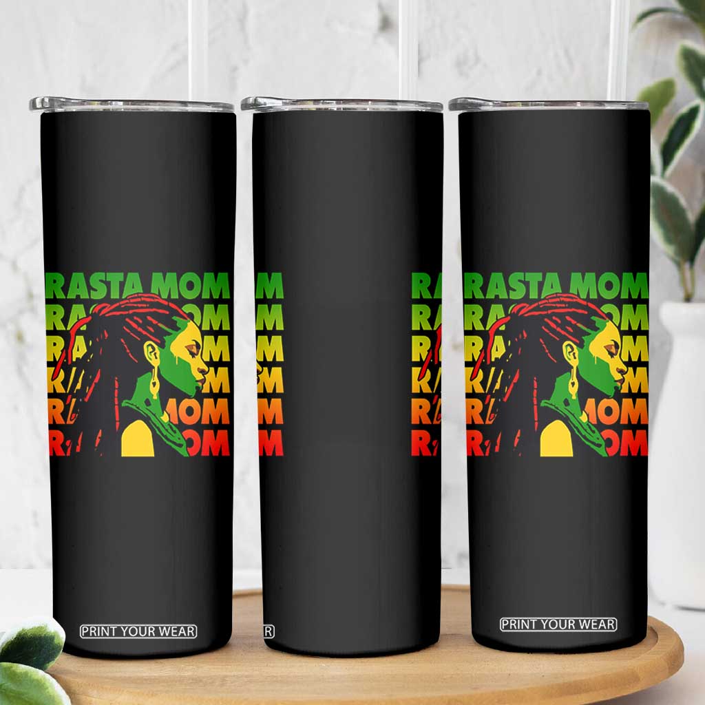 Rasta Mom Skinny Tumbler Jamaican Black Girls Flag Dreadlocks TS11 Print Your Wear
