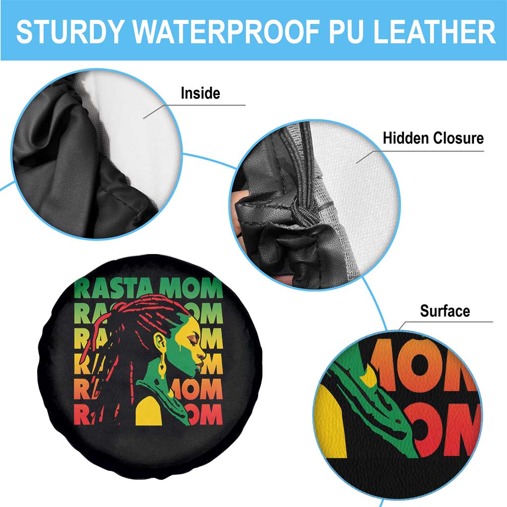 Rasta Mom Spare Tire Cover Jamaican Black Girls Flag Dreadlocks TS11 Print Your Wear