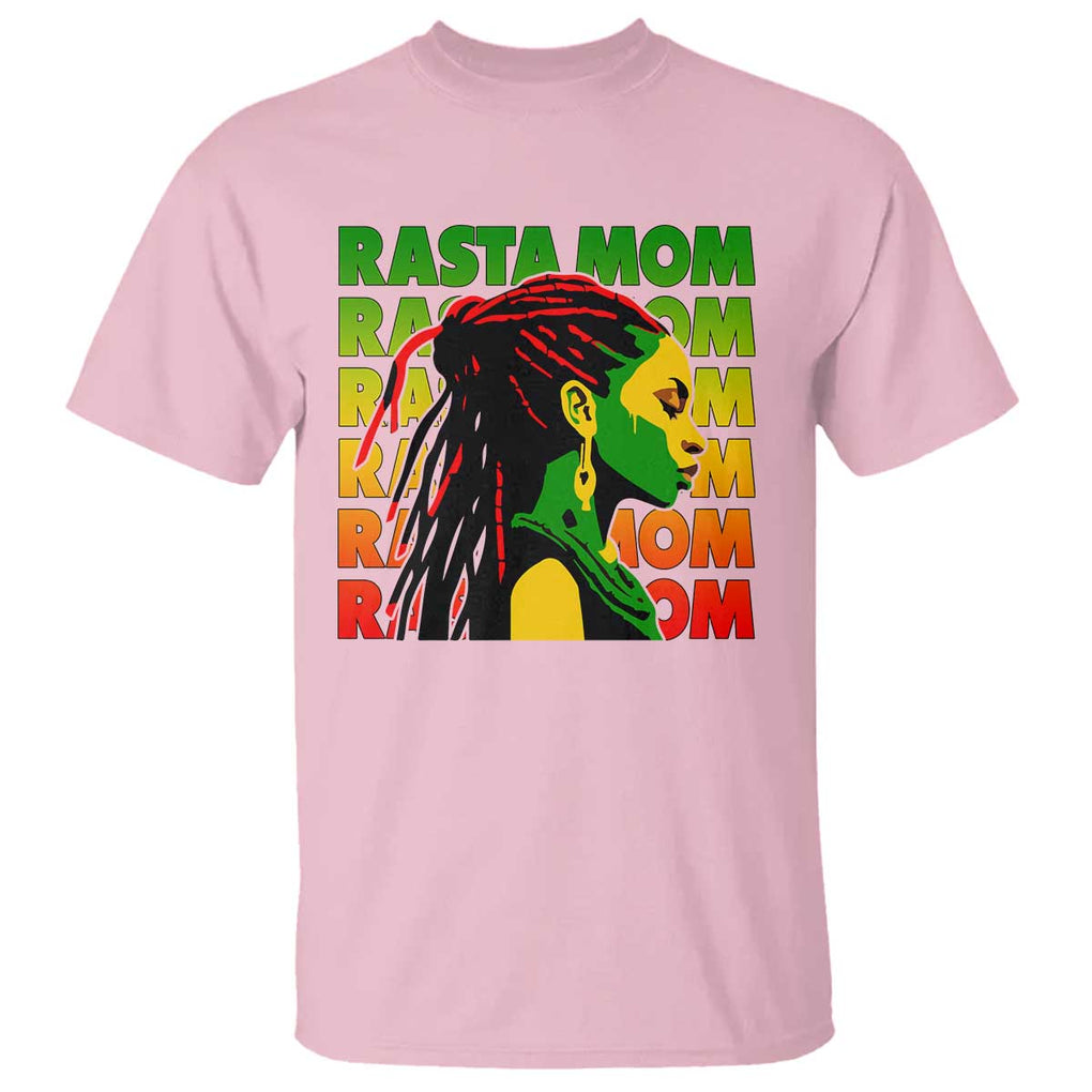 Rasta Mom T Shirt Jamaican Black Girls Flag Dreadlocks TS11 Light Pink Print Your Wear
