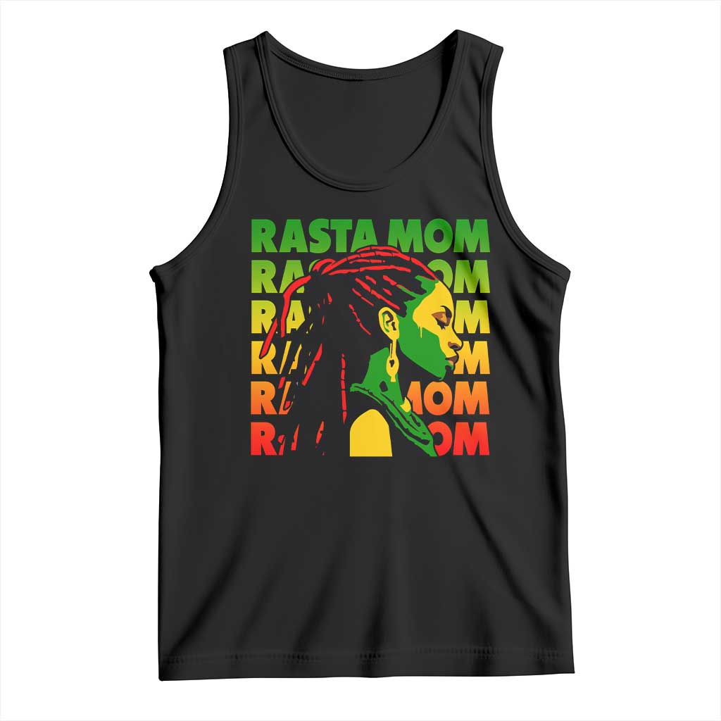 Rasta Mom Tank Top Jamaican Black Girls Flag Dreadlocks TS11 Black Print Your Wear