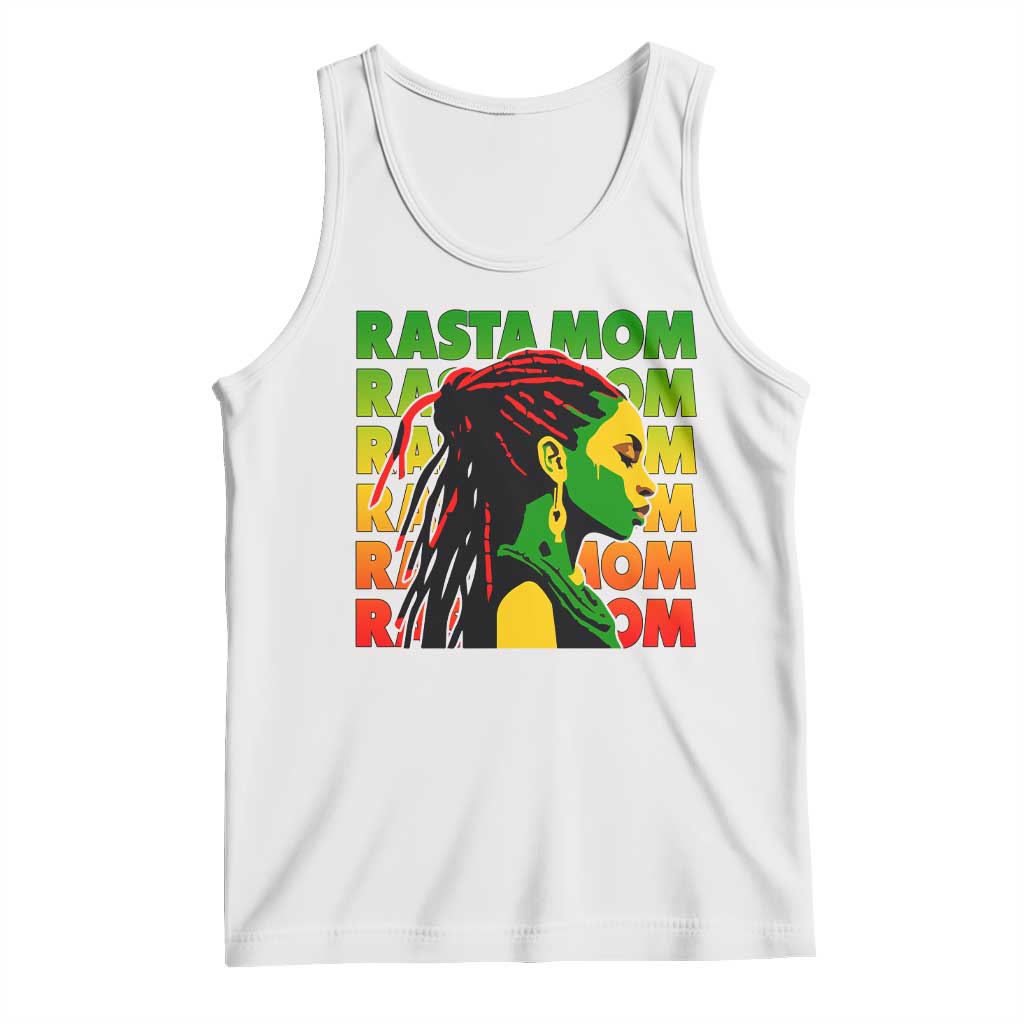 Rasta Mom Tank Top Jamaican Black Girls Flag Dreadlocks TS11 White Print Your Wear