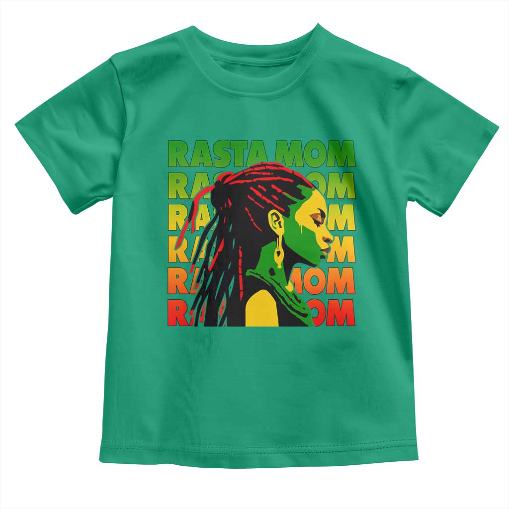 Rasta Mom Toddler T Shirt Jamaican Black Girls Flag Dreadlocks TS11 Irish Green Print Your Wear
