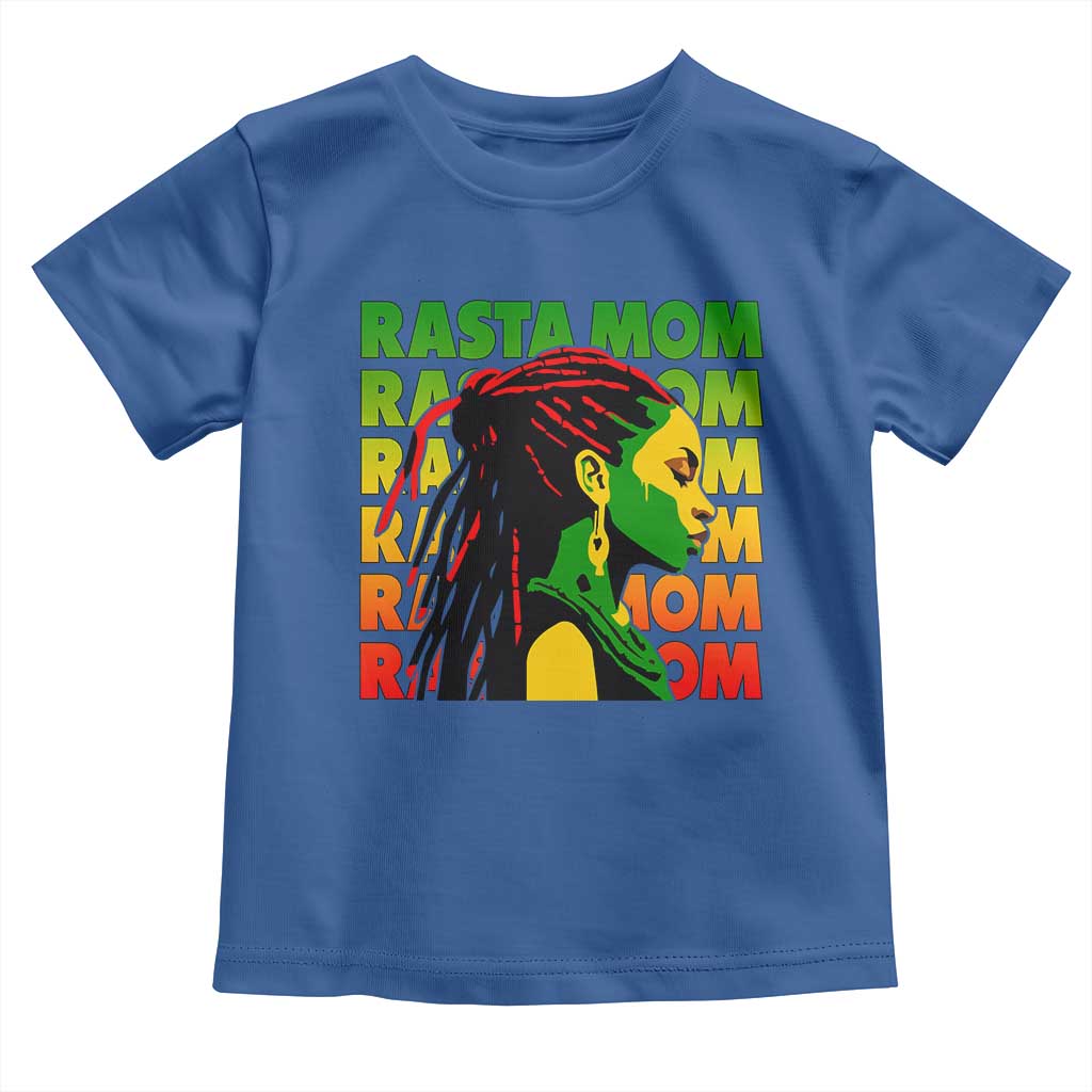 Rasta Mom Toddler T Shirt Jamaican Black Girls Flag Dreadlocks TS11 Royal Blue Print Your Wear