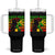 Rasta Mom Tumbler With Handle Jamaican Black Girls Flag Dreadlocks TS11 One Size: 40 oz Black Print Your Wear