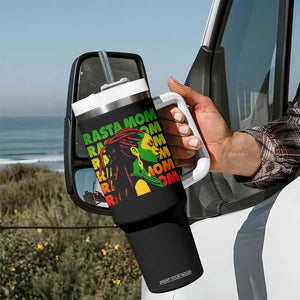 Rasta Mom Tumbler With Handle Jamaican Black Girls Flag Dreadlocks TS11 Print Your Wear