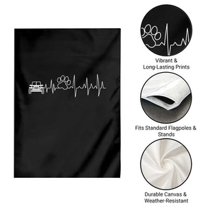 4x4 Off Road Car Riding Vintage Pet Paw Heartbeat Garden Flag TS11 Print Your Wear