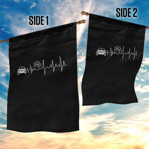 4x4 Off Road Car Riding Vintage Pet Paw Heartbeat Garden Flag TS11 Print Your Wear