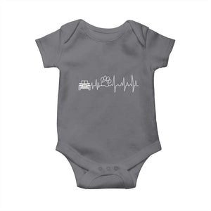 4x4 Off Road Car Riding Vintage Pet Paw Heartbeat Baby Onesie TS11 Charcoal Print Your Wear
