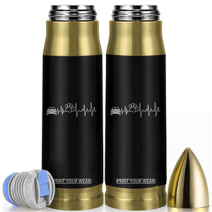 4x4 Off Road Car Riding Vintage Pet Paw Heartbeat Bullet Tumbler TS11 Black Print Your Wear