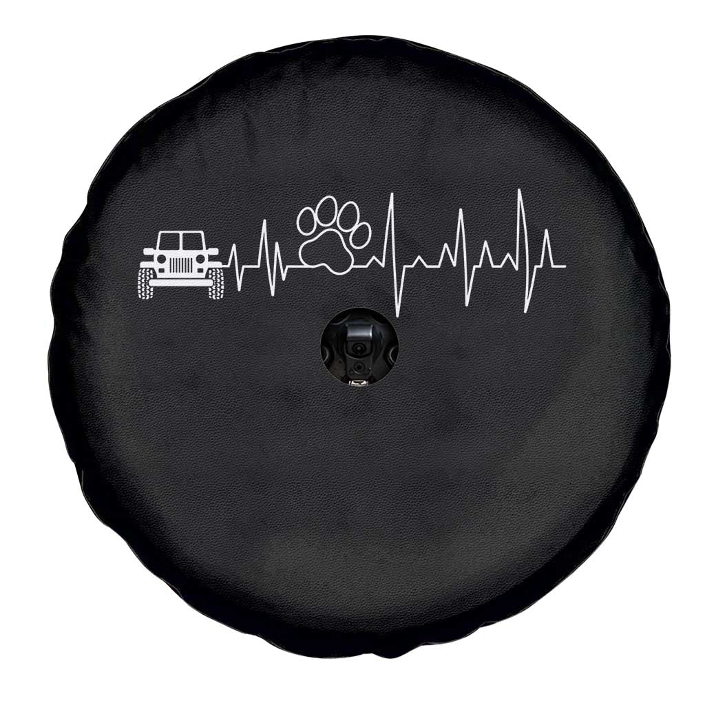 4x4 Off Road Car Riding Vintage Pet Paw Heartbeat Spare Tire Cover TS11 Print Your Wear