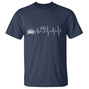 4x4 Off Road Car Riding Vintage Pet Paw Heartbeat T Shirt TS11 Navy Print Your Wear