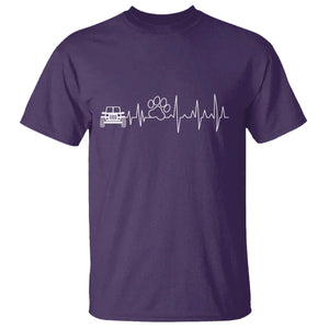 4x4 Off Road Car Riding Vintage Pet Paw Heartbeat T Shirt TS11 Purple Print Your Wear