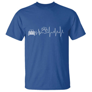 4x4 Off Road Car Riding Vintage Pet Paw Heartbeat T Shirt TS11 Royal Blue Print Your Wear