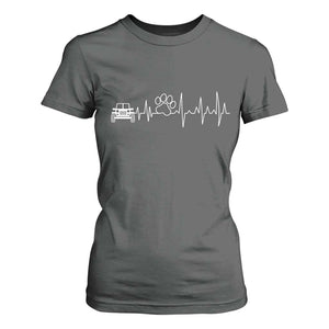 4x4 Off Road Car Riding Vintage Pet Paw Heartbeat T Shirt For Women TS11 Dark Heather Print Your Wear