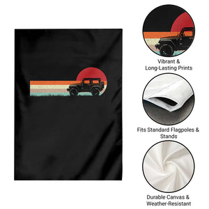 Off Road QUAD ATV Car Vintage Retro Sunset Garden Flag TS11 Print Your Wear