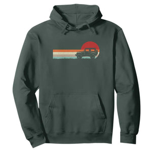 Off Road QUAD ATV Car Vintage Retro Sunset Hoodie TS11 Dark Forest Green Print Your Wear