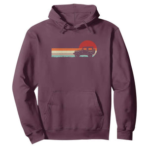 Off Road QUAD ATV Car Vintage Retro Sunset Hoodie TS11 Maroon Print Your Wear