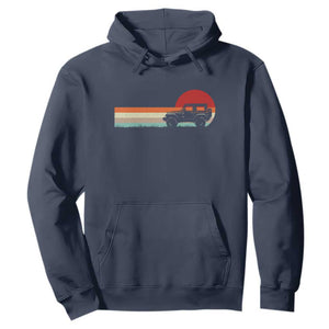 Off Road QUAD ATV Car Vintage Retro Sunset Hoodie TS11 Navy Print Your Wear