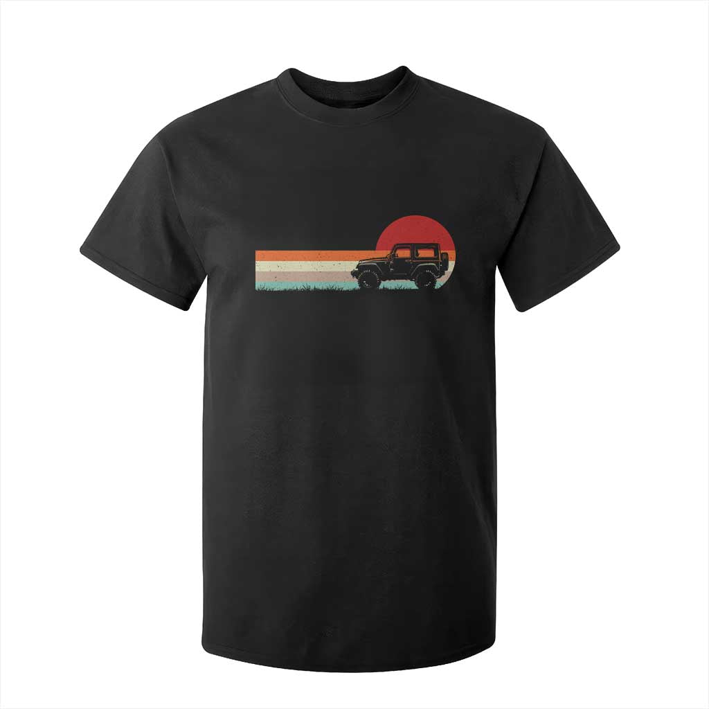 Off Road QUAD ATV Car Vintage Retro Sunset T Shirt For Kid TS11 Black Print Your Wear
