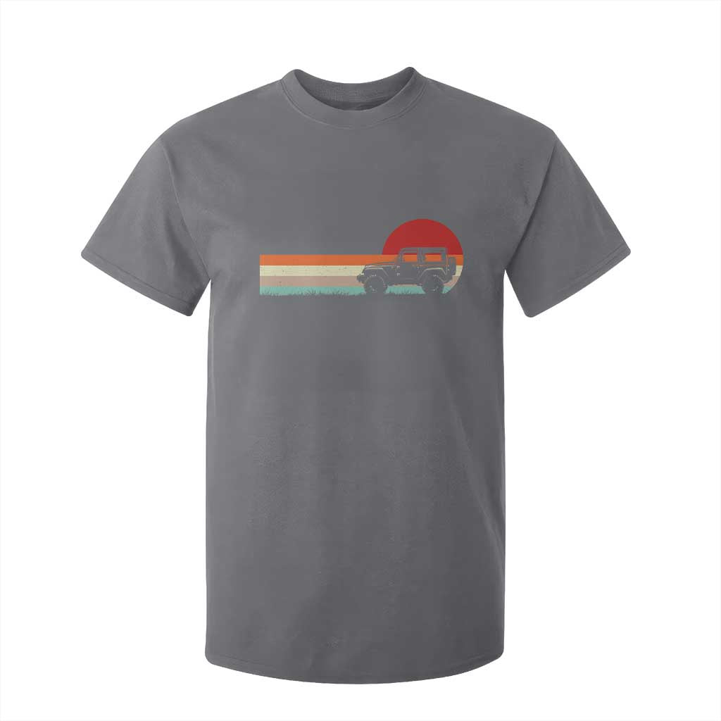 Off Road QUAD ATV Car Vintage Retro Sunset T Shirt For Kid TS11 Charcoal Print Your Wear