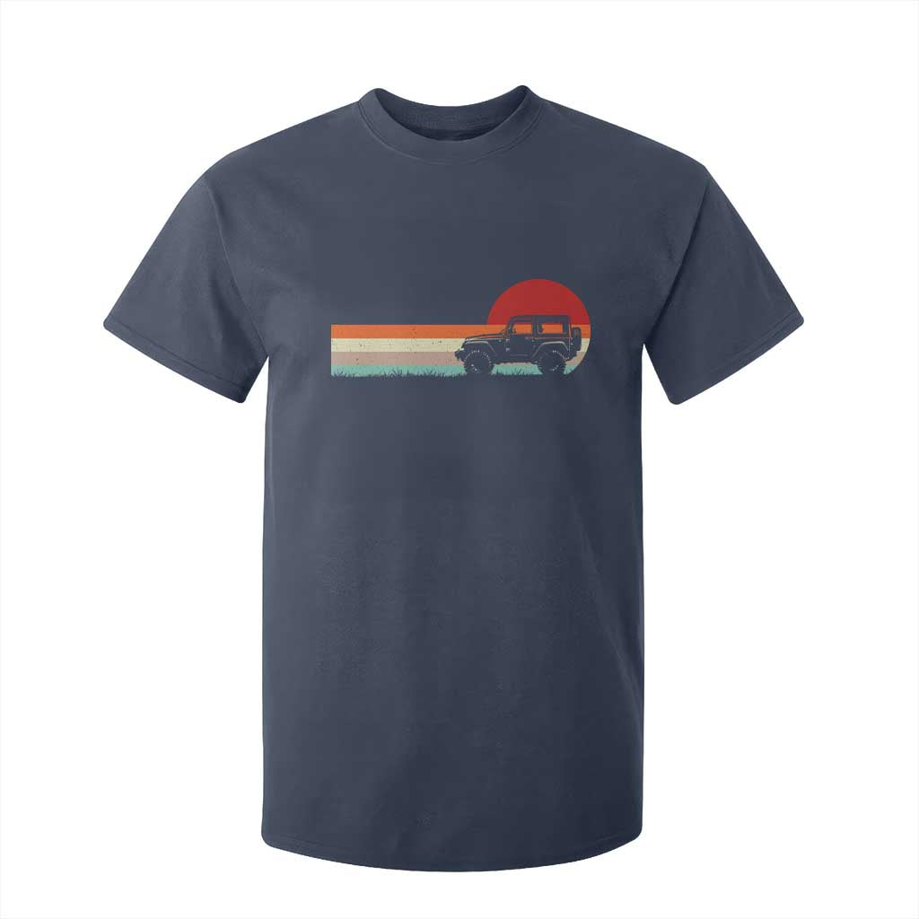 Off Road QUAD ATV Car Vintage Retro Sunset T Shirt For Kid TS11 Navy Print Your Wear