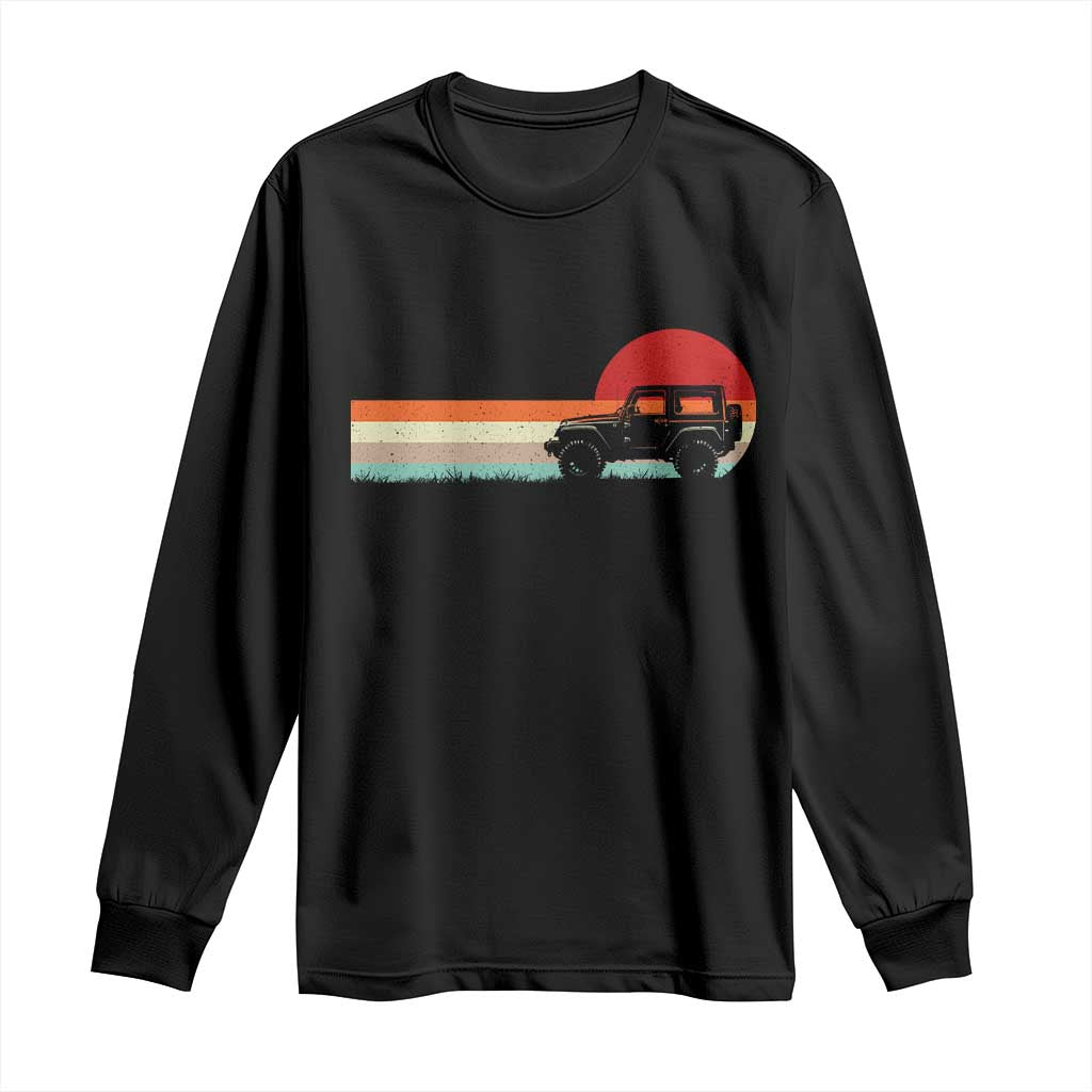Off Road QUAD ATV Car Vintage Retro Sunset Long Sleeve Shirt TS11 Black Print Your Wear