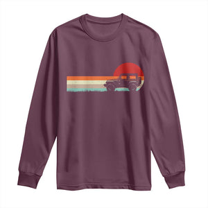 Off Road QUAD ATV Car Vintage Retro Sunset Long Sleeve Shirt TS11 Maroon Print Your Wear