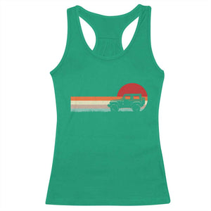 Off Road QUAD ATV Car Vintage Retro Sunset Racerback Tank Top TS11 Irish Green Print Your Wear