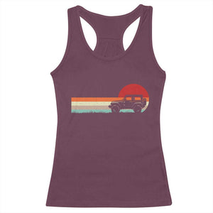 Off Road QUAD ATV Car Vintage Retro Sunset Racerback Tank Top TS11 Maroon Print Your Wear
