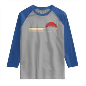 Off Road QUAD ATV Car Vintage Retro Sunset Raglan Shirt TS11 Sport Gray Royal Print Your Wear