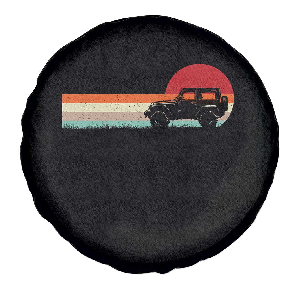 Off Road QUAD ATV Car Vintage Retro Sunset Spare Tire Cover TS11 Print Your Wear
