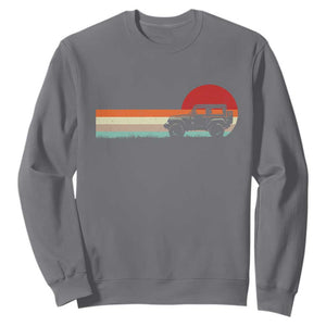 Off Road QUAD ATV Car Vintage Retro Sunset Sweatshirt TS11 Charcoal Print Your Wear