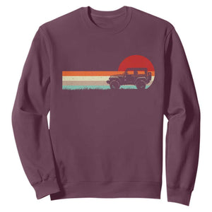 Off Road QUAD ATV Car Vintage Retro Sunset Sweatshirt TS11 Maroon Print Your Wear
