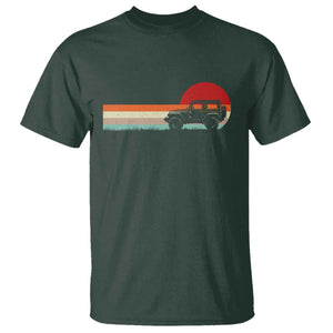Off Road QUAD ATV Car Vintage Retro Sunset T Shirt TS11 Dark Forest Green Print Your Wear