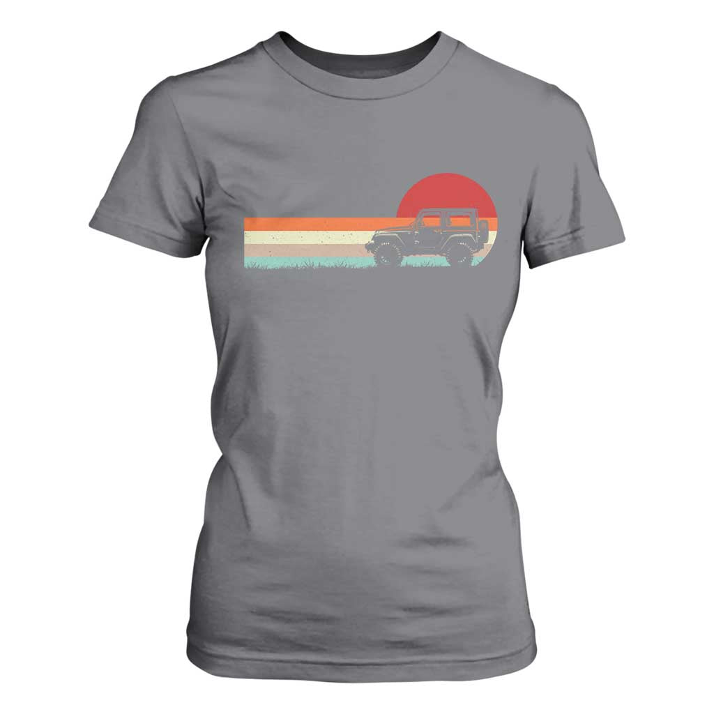 Off Road QUAD ATV Car Vintage Retro Sunset T Shirt For Women TS11 Charcoal Print Your Wear