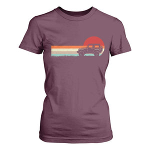 Off Road QUAD ATV Car Vintage Retro Sunset T Shirt For Women TS11 Maroon Print Your Wear