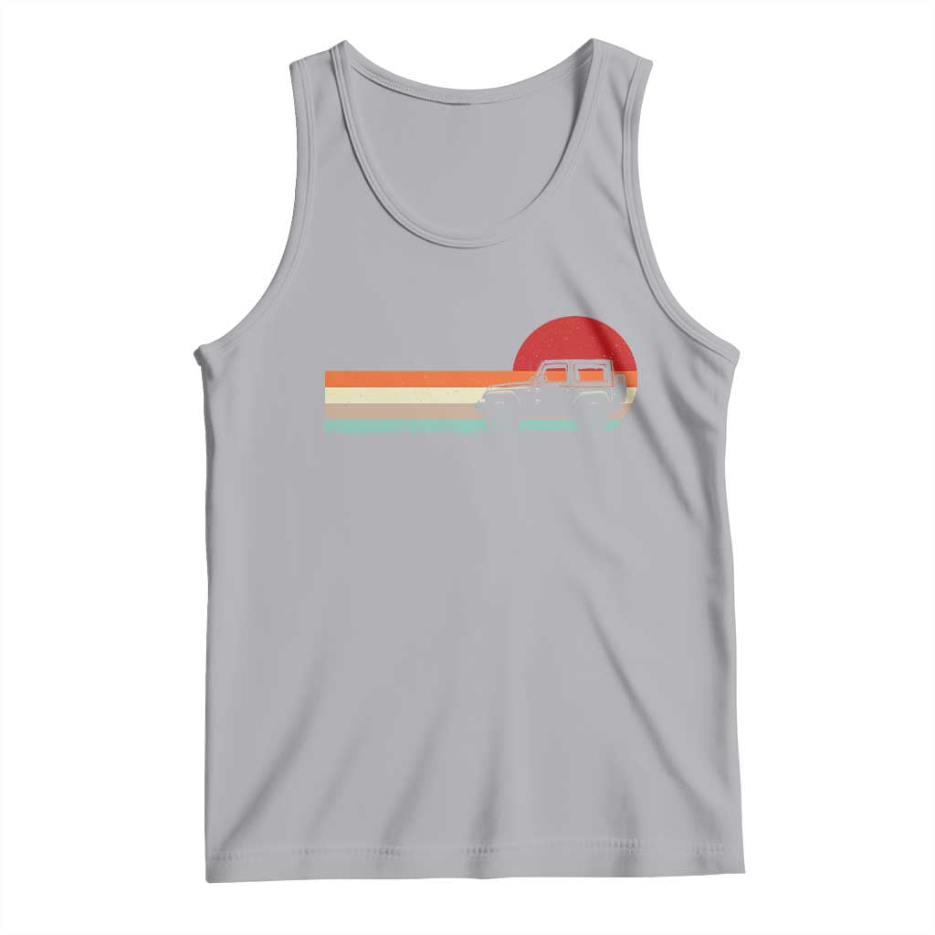 Off Road QUAD ATV Car Vintage Retro Sunset Tank Top TS11 Athletic Heather Print Your Wear