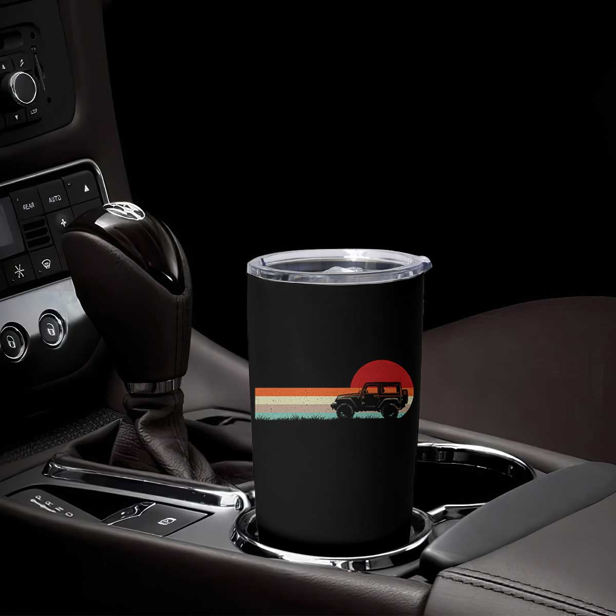Off Road QUAD ATV Car Vintage Retro Sunset Tumbler Cup TS11 Print Your Wear