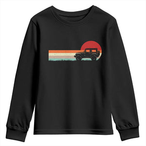 Off Road QUAD ATV Car Vintage Retro Sunset Youth Sweatshirt TS11 Black Print Your Wear