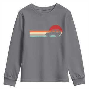 Off Road QUAD ATV Car Vintage Retro Sunset Youth Sweatshirt TS11 Charcoal Print Your Wear