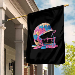 Funny Baseball Helmet Ice Cream Baseball Drip Garden Flag TS11 Print Your Wear