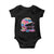 Funny Baseball Helmet Ice Cream Baseball Drip Baby Onesie TS11 Black Print Your Wear