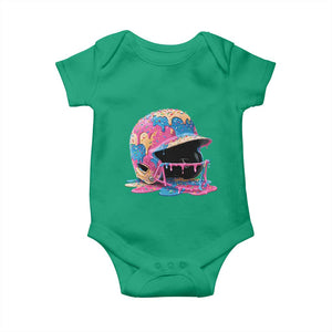 Funny Baseball Helmet Ice Cream Baseball Drip Baby Onesie TS11 Irish Green Print Your Wear