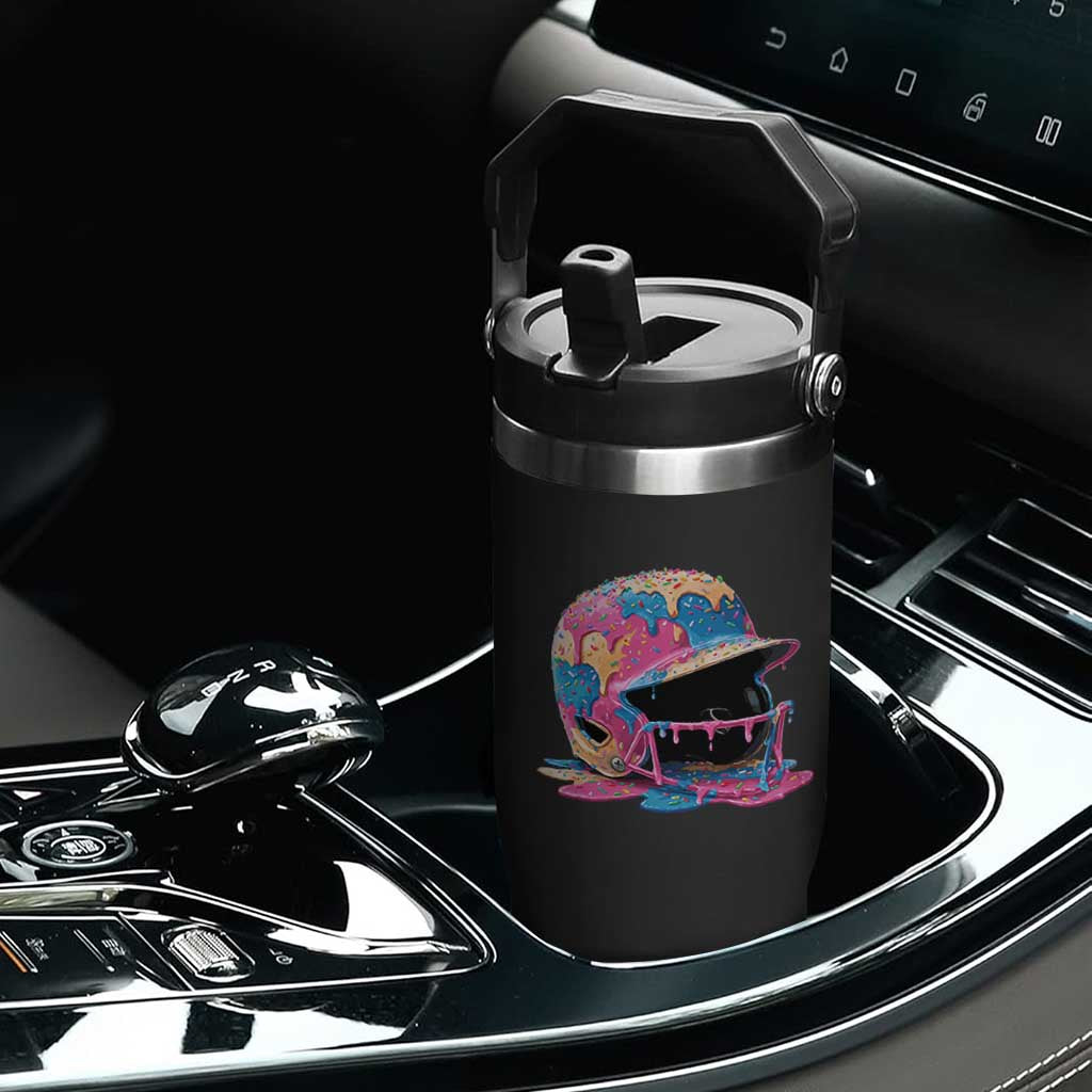 Funny Baseball Helmet Ice Cream Baseball Drip Flip Straw Tumbler TS11 Print Your Wear