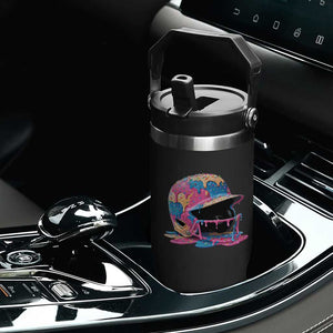 Funny Baseball Helmet Ice Cream Baseball Drip Flip Straw Tumbler TS11 Print Your Wear
