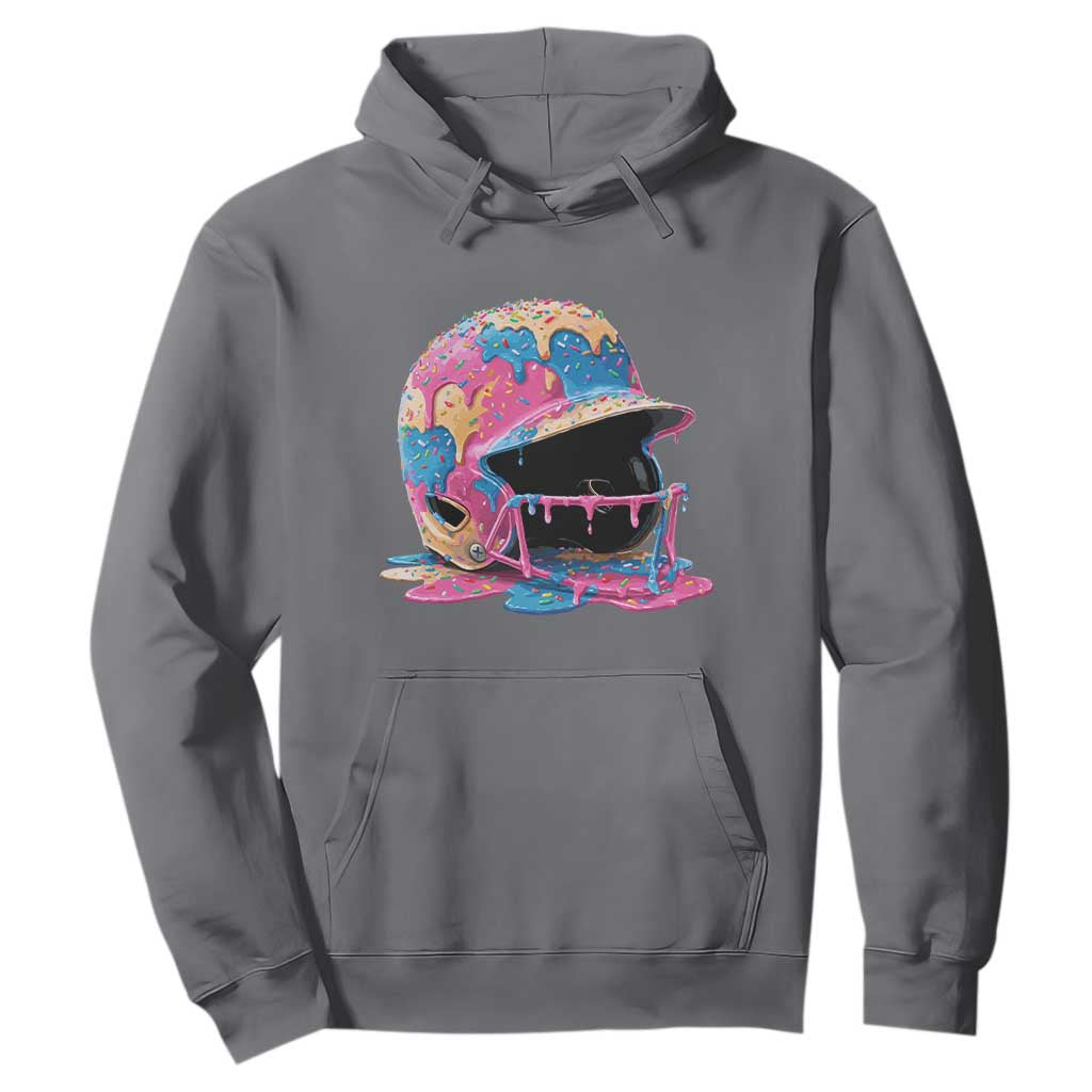 Funny Baseball Helmet Ice Cream Baseball Drip Hoodie TS11 Charcoal Print Your Wear